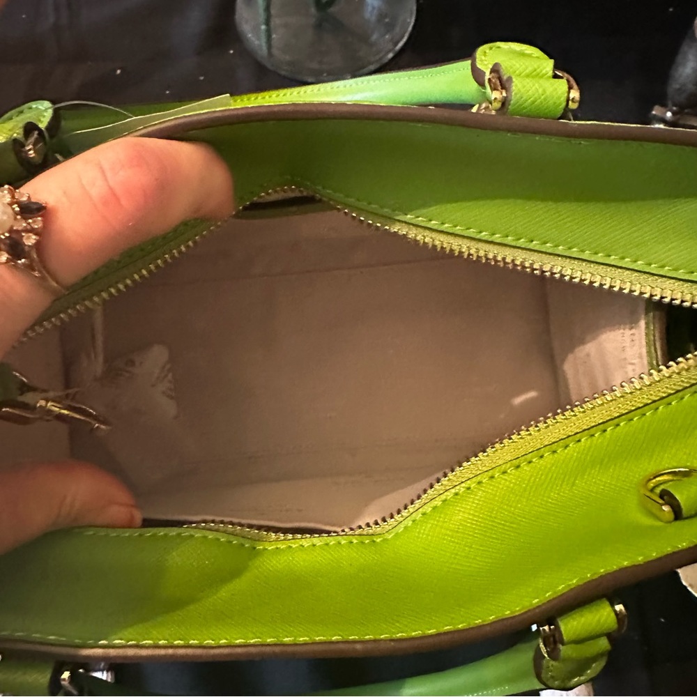 kate spade ♠️- $429 Madison Saffiano Leather Medium Satchel in Turtle Green, NWT - Picture 12 of 16